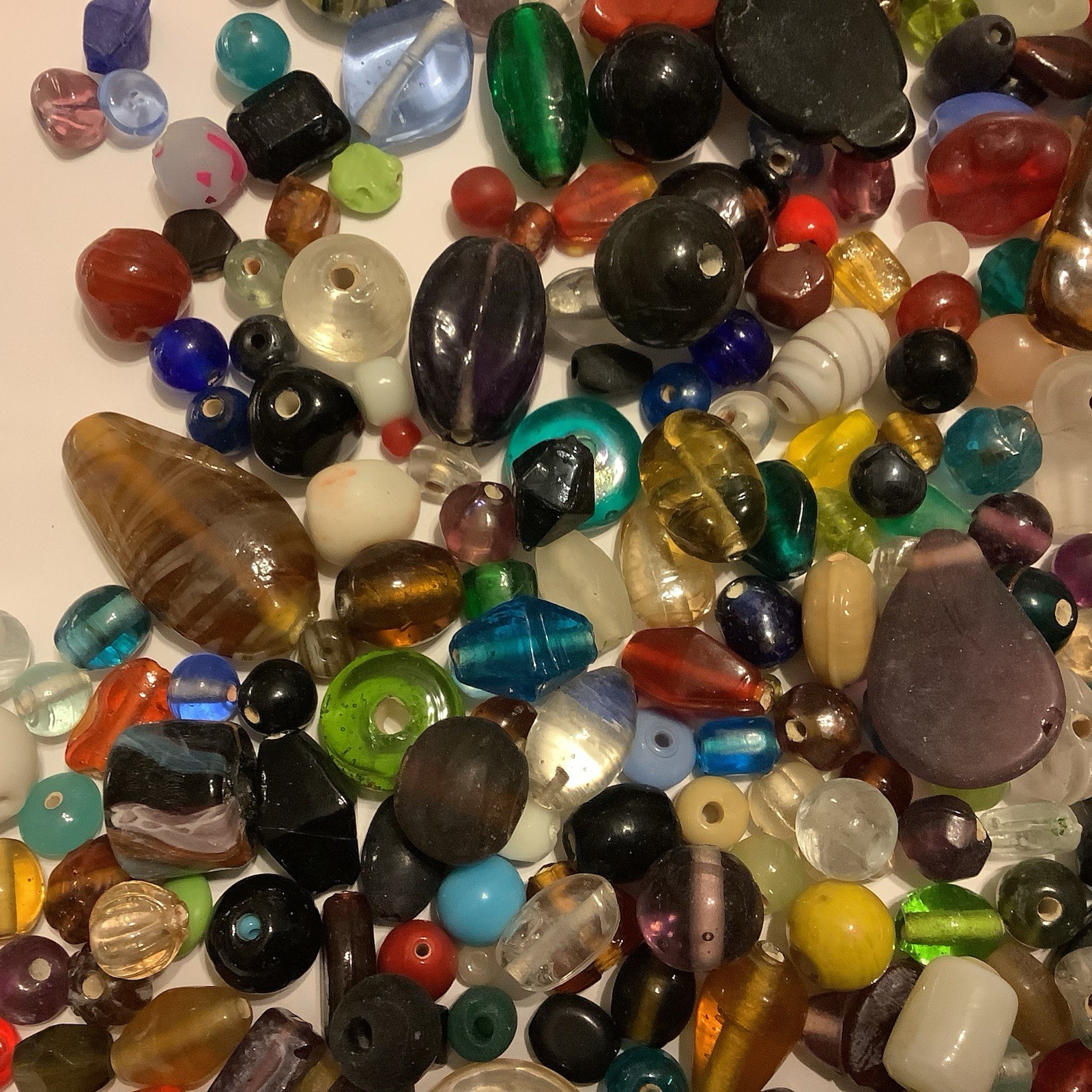Vintage Glass Beads Mixed Assortment 2 lbs. Art Crafts And Jewelry Making