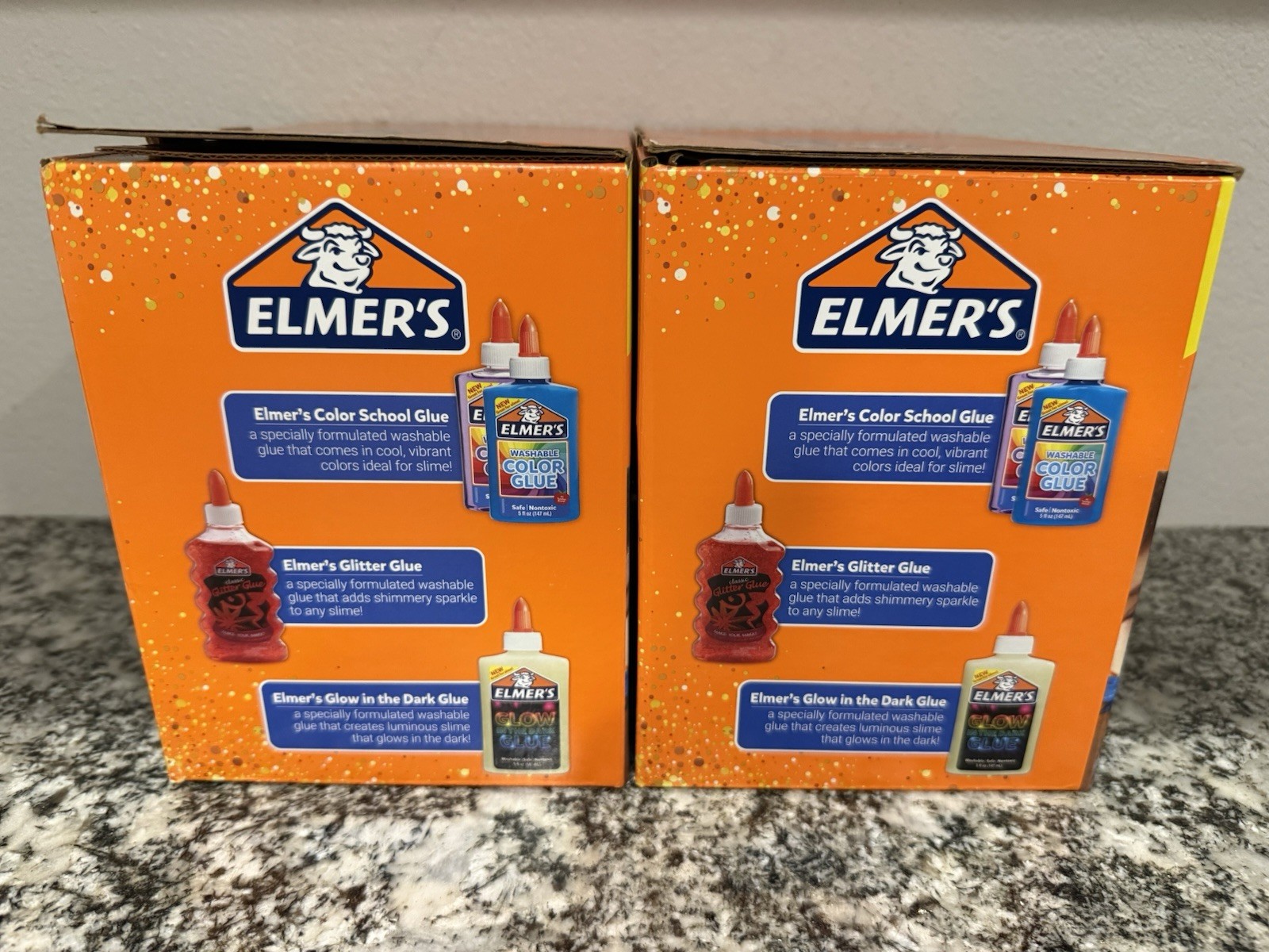 Elmer’s Glue Ultimate Slime Kit 10 Piece Washable Glitter Colors Glow – 2 Boxes!