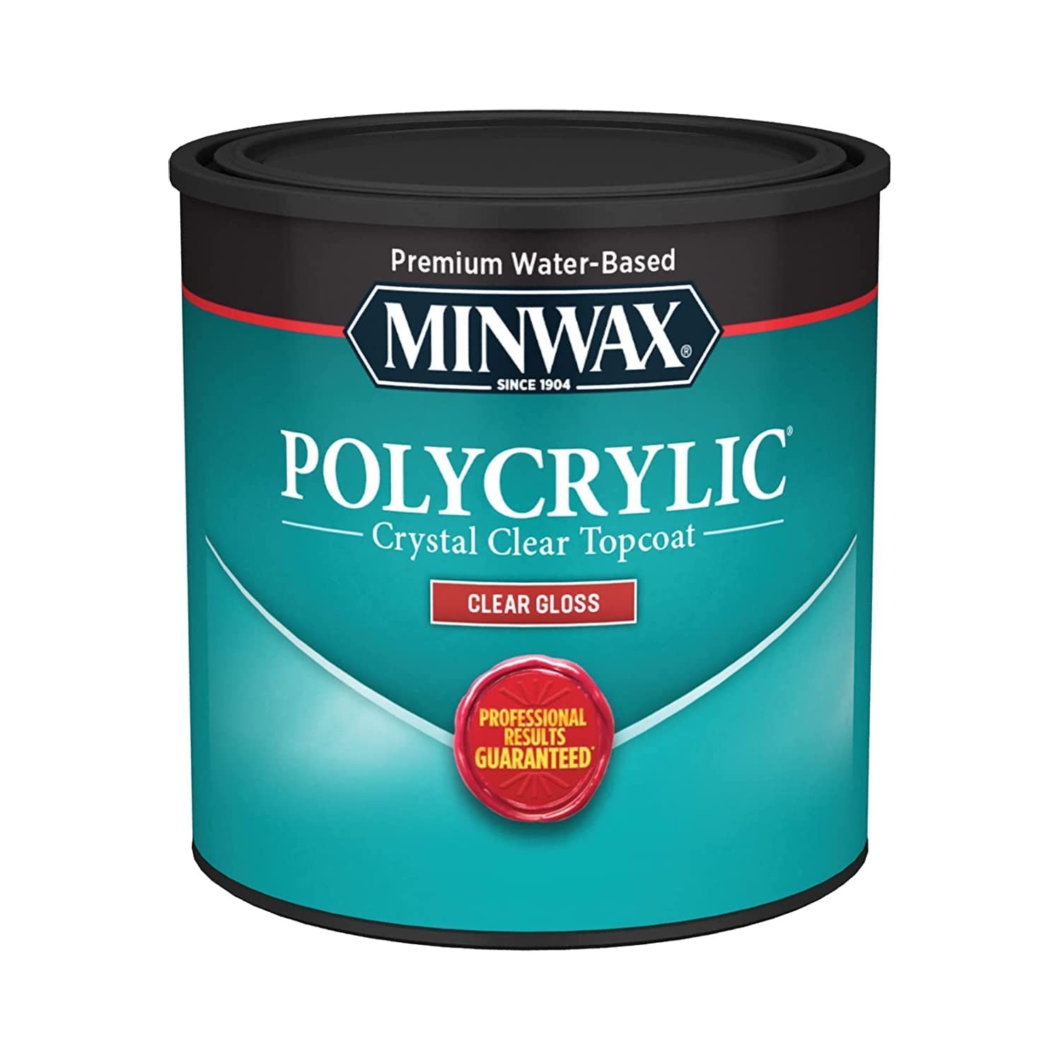 1/2 pt Minwax 25555 Clear Polycrylic Water-Based Protective 8 fl oz, Gloss