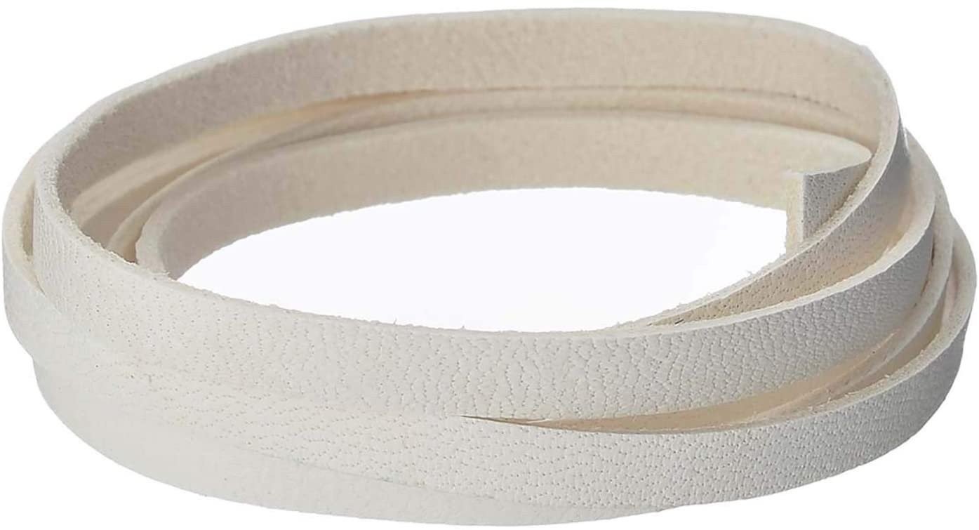 Realeather Deerskin Leather Lace | Size 1/8″ x 50′ (4.8mm x 15.24m) | 2/3 oz…