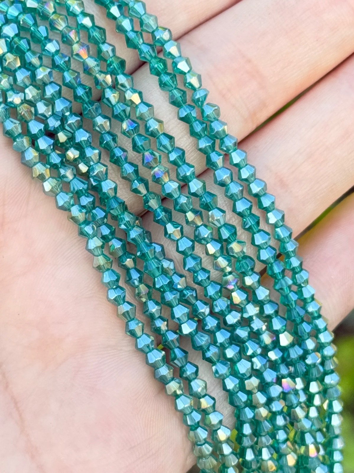 Bulk Lot Colorful 20 Strands AB faceted bicone glass beads 2 of each color