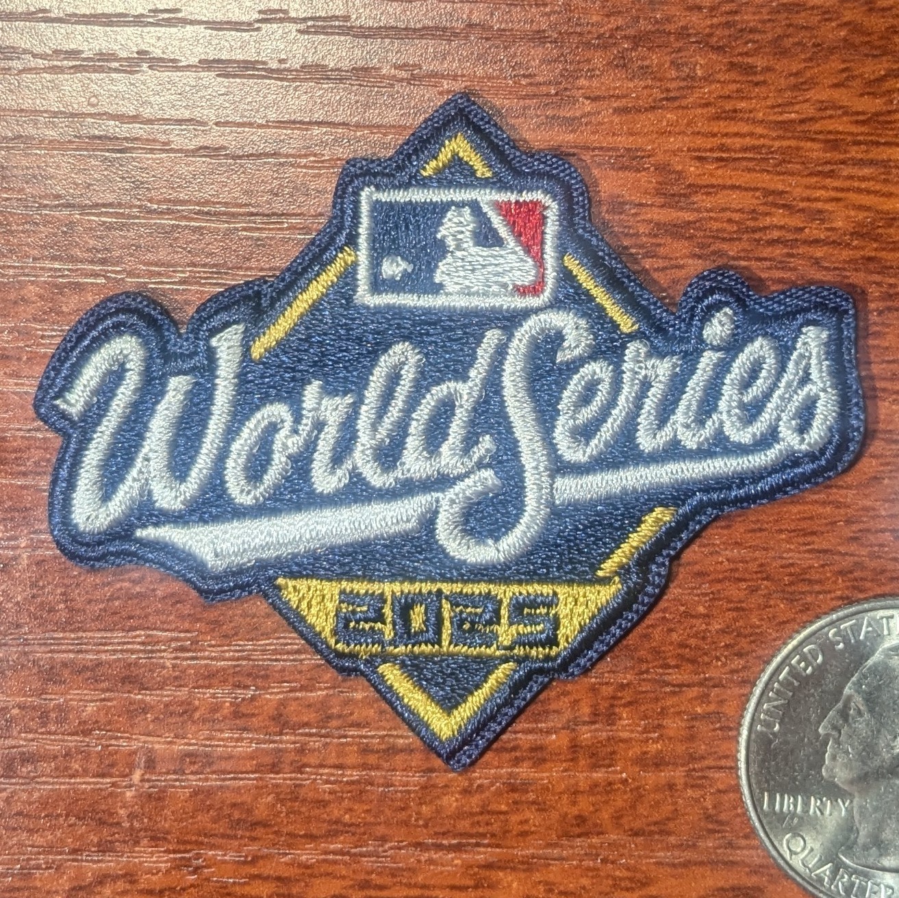 World Series 2025 Patch Dodgers Bluejays Baseball Embroidered Iron On 2×2.5″
