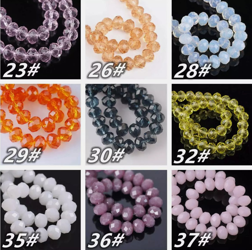 4mm 6mm 8mm 10mm 12mm Rondelle crystal Loose spacer beads Jewelry Making Crafts
