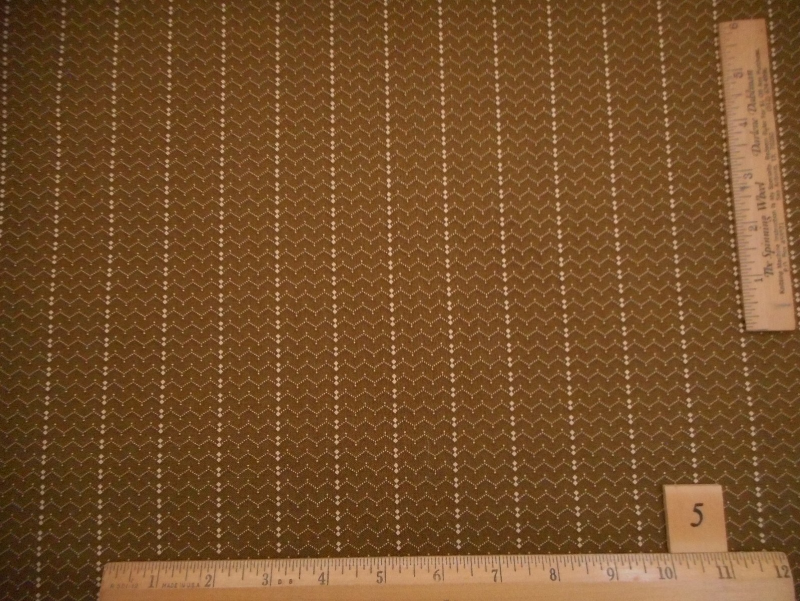 Civil War Reproduction Fabric Half-Yard Beige Brown Macys Journal Marcus Cotton