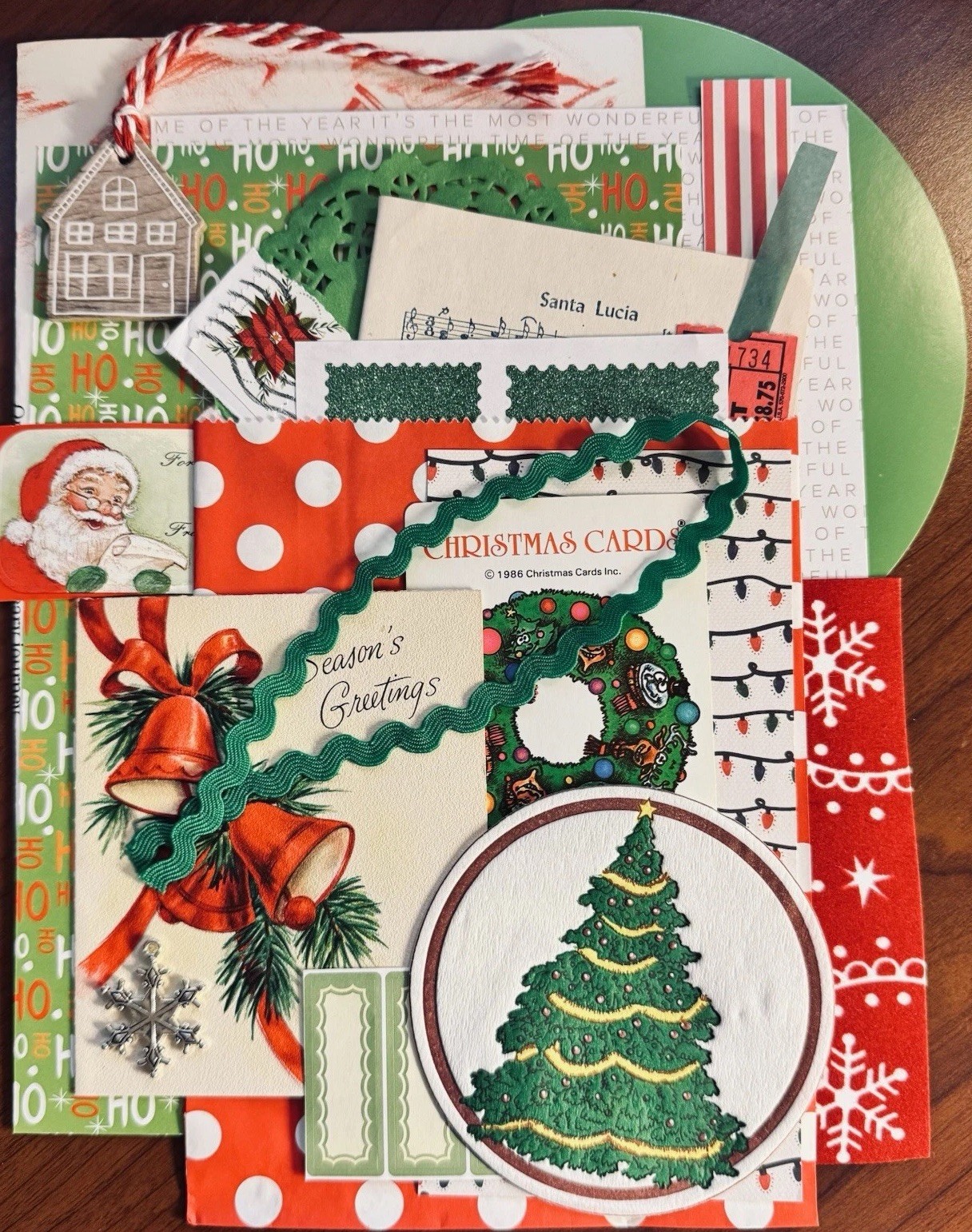 50+ Piece CHRISTMAS Junk Journal Art Paper Ephemera Kit Modern-Vintage-Unique