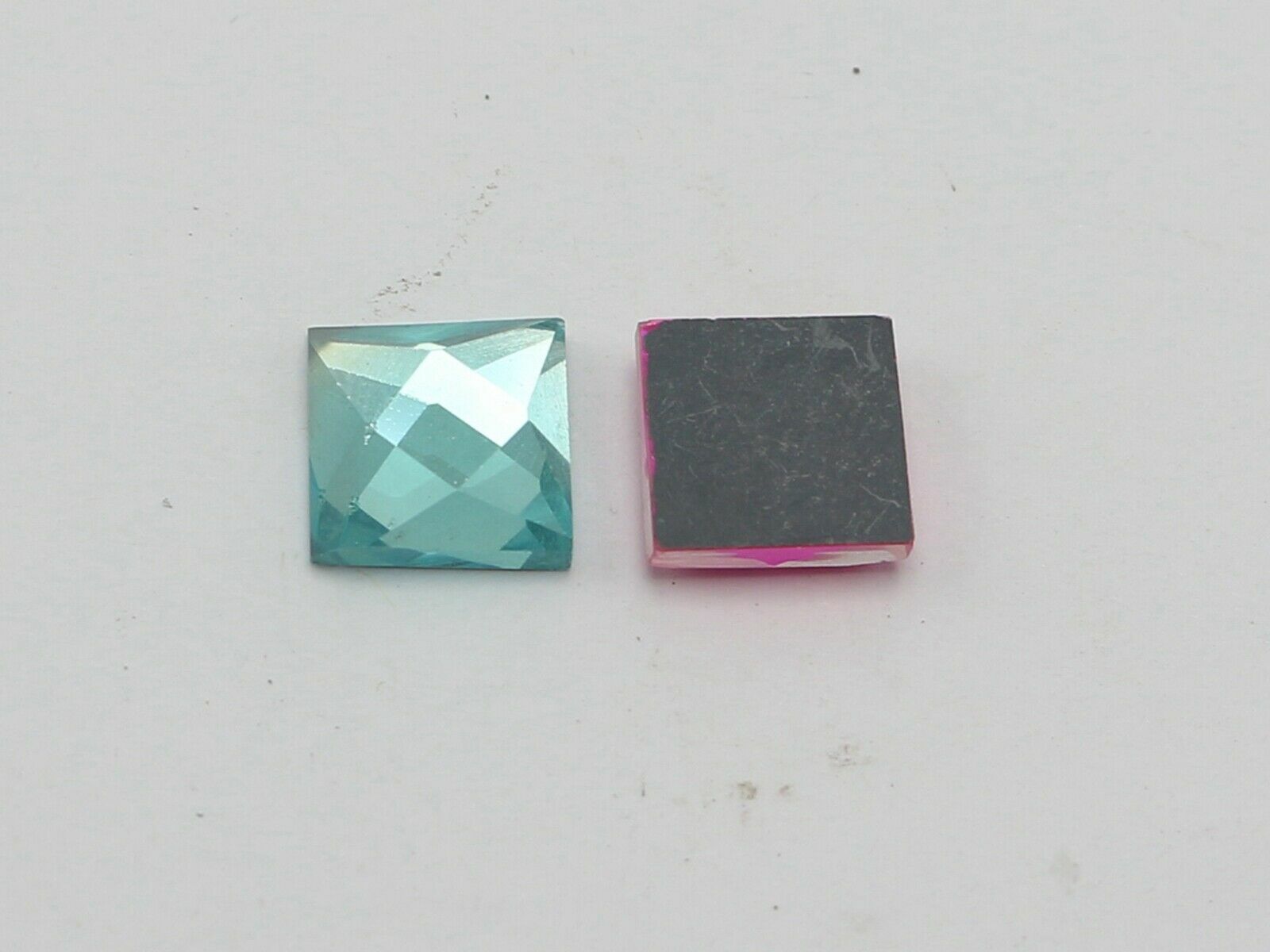 100 Faceted Square Flatback Glass Crystal Rhinestone Gems 10X10mm Color Choice