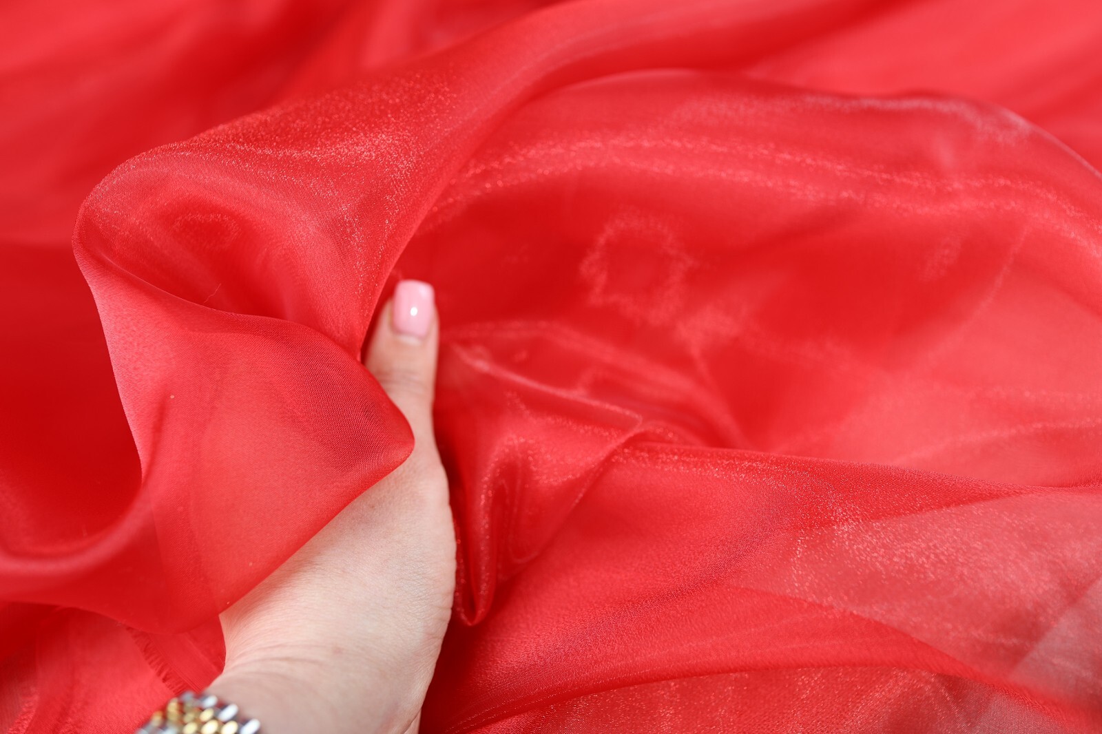 47 colors Crystal Sheer Organza Fabric SWATCH