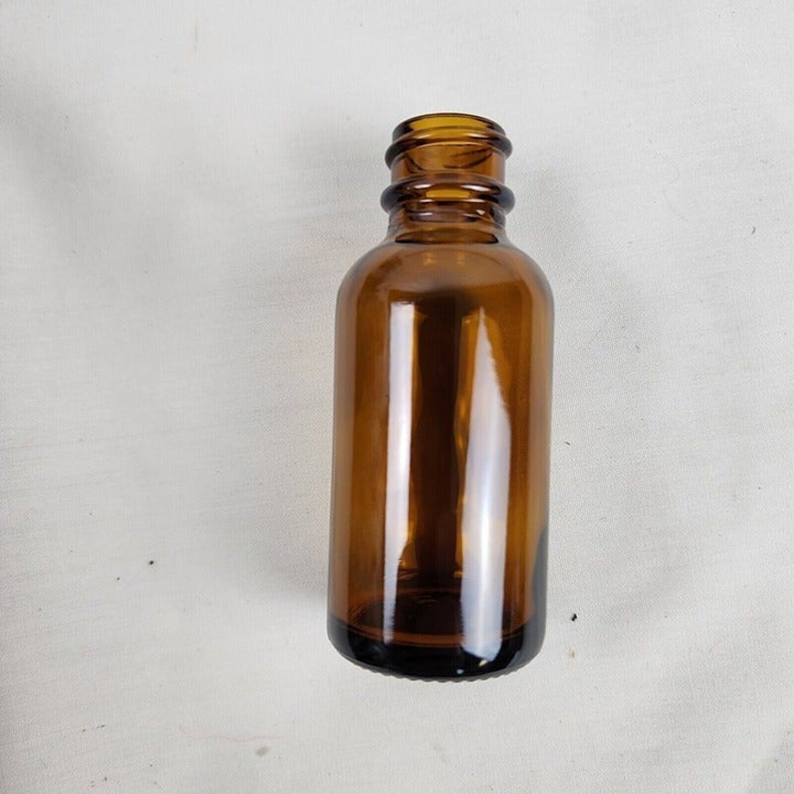 39-Count, Boston Round Glass Bottles, Amber, 40 mL, NO TOPS