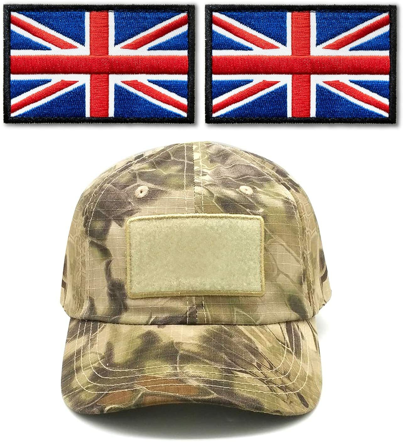 Anley Tactical United Kingdom Flag Embroidered Patches (2 Pack) – 2″x 3″ UK Flag
