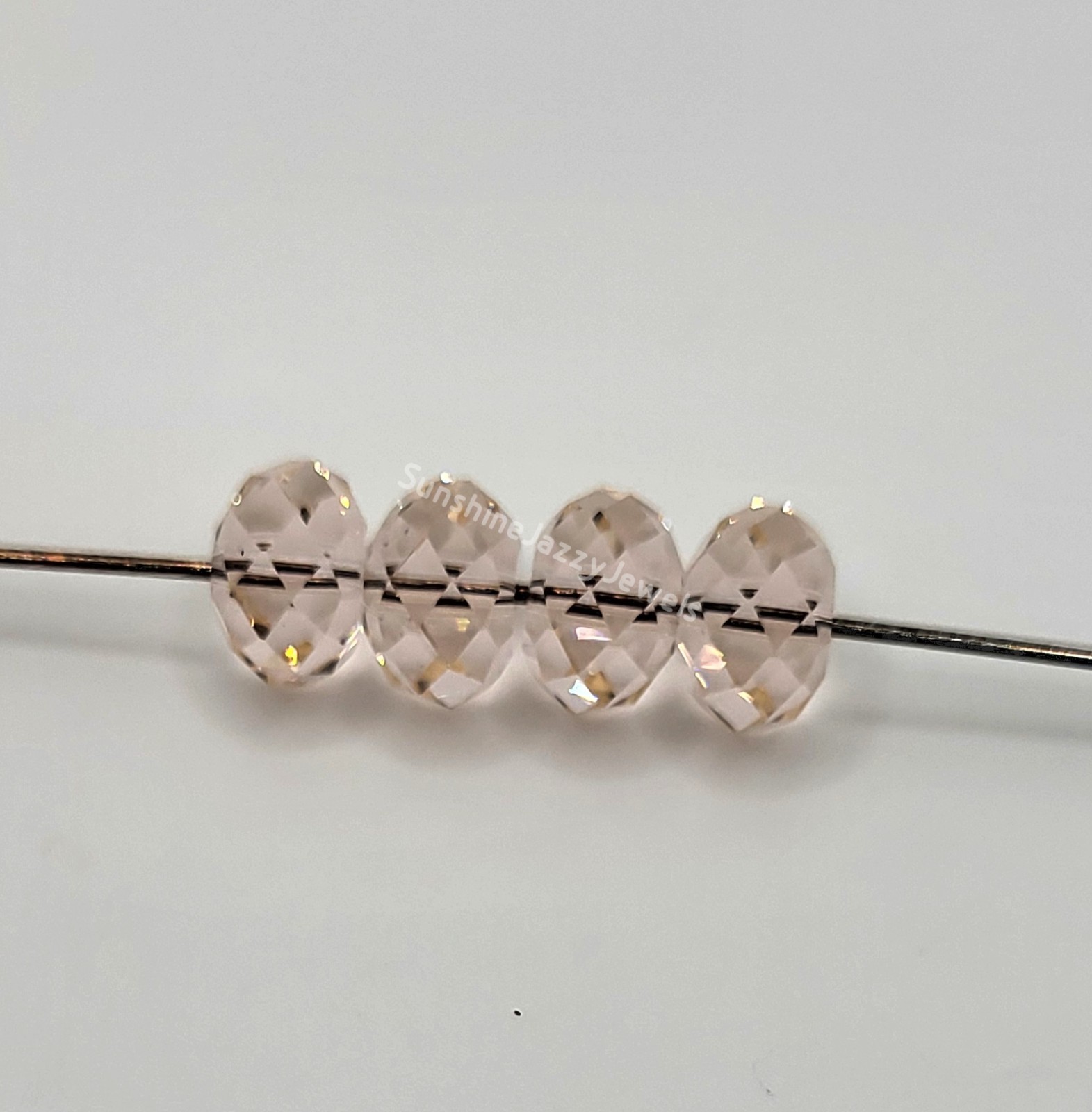 6pc Swarovski Crystal Silk 8mm Briolette 5040 Beads; Donut, Spacer Bead