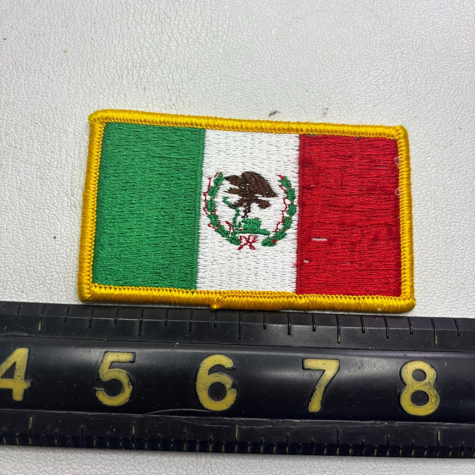 Kinda Rough Embroidered MEXICAN FLAG Mexico Theme Patch (Travel & Tourism) T161