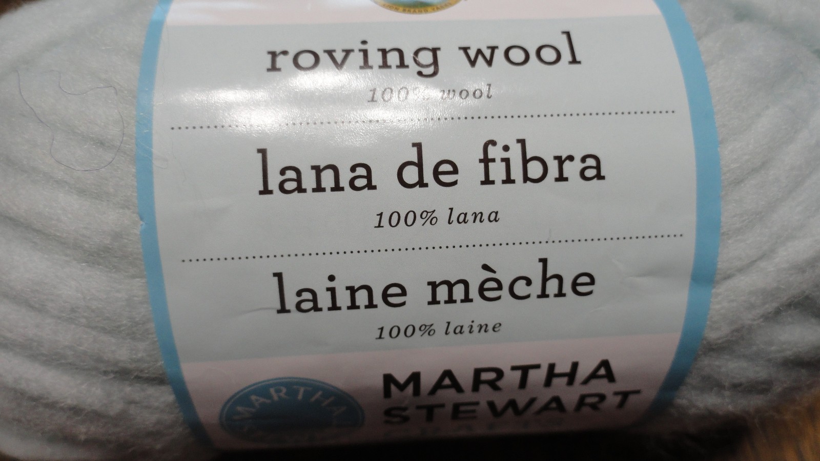 Martha Stewart Roving 100% Wool Yarn Bulky Waterfall Light Blue 2 1/2 skeins