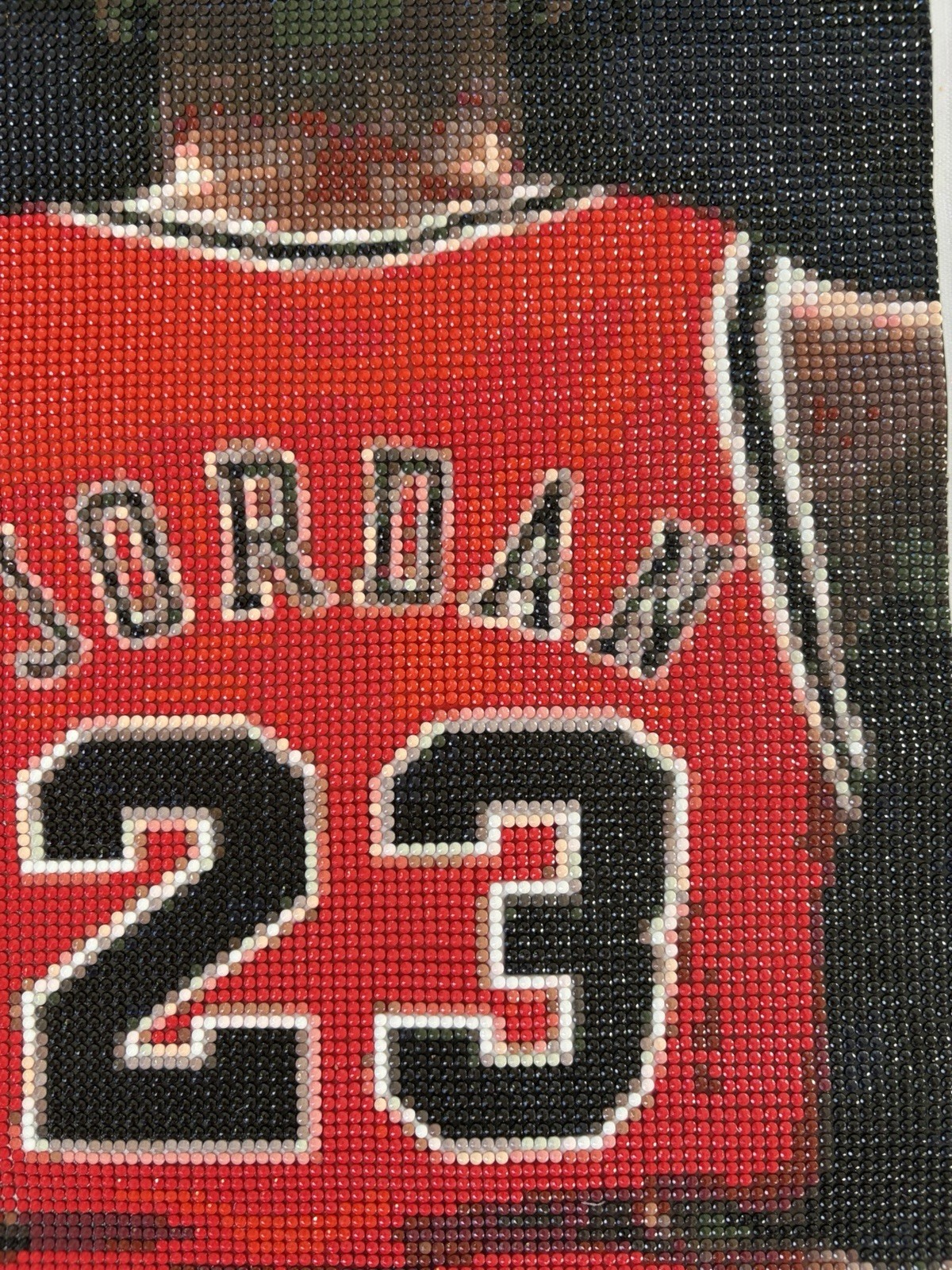 Completed Michael Jordan #23 Chicago Bulls Diamond Art Painting 12” x 15.75”