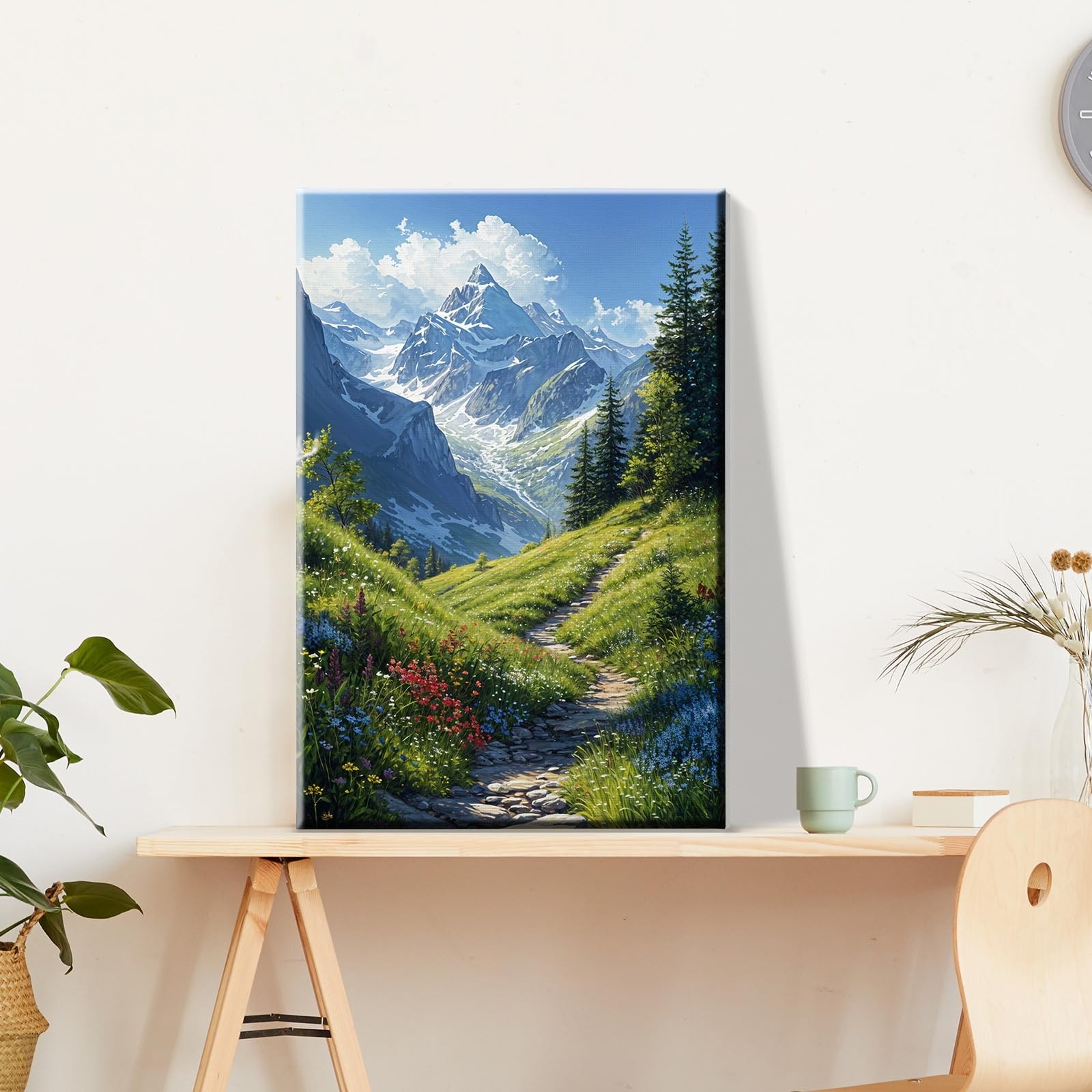 Landscape Paint by Numbers for Adults Beginner with Easel Mountain Paint PN09