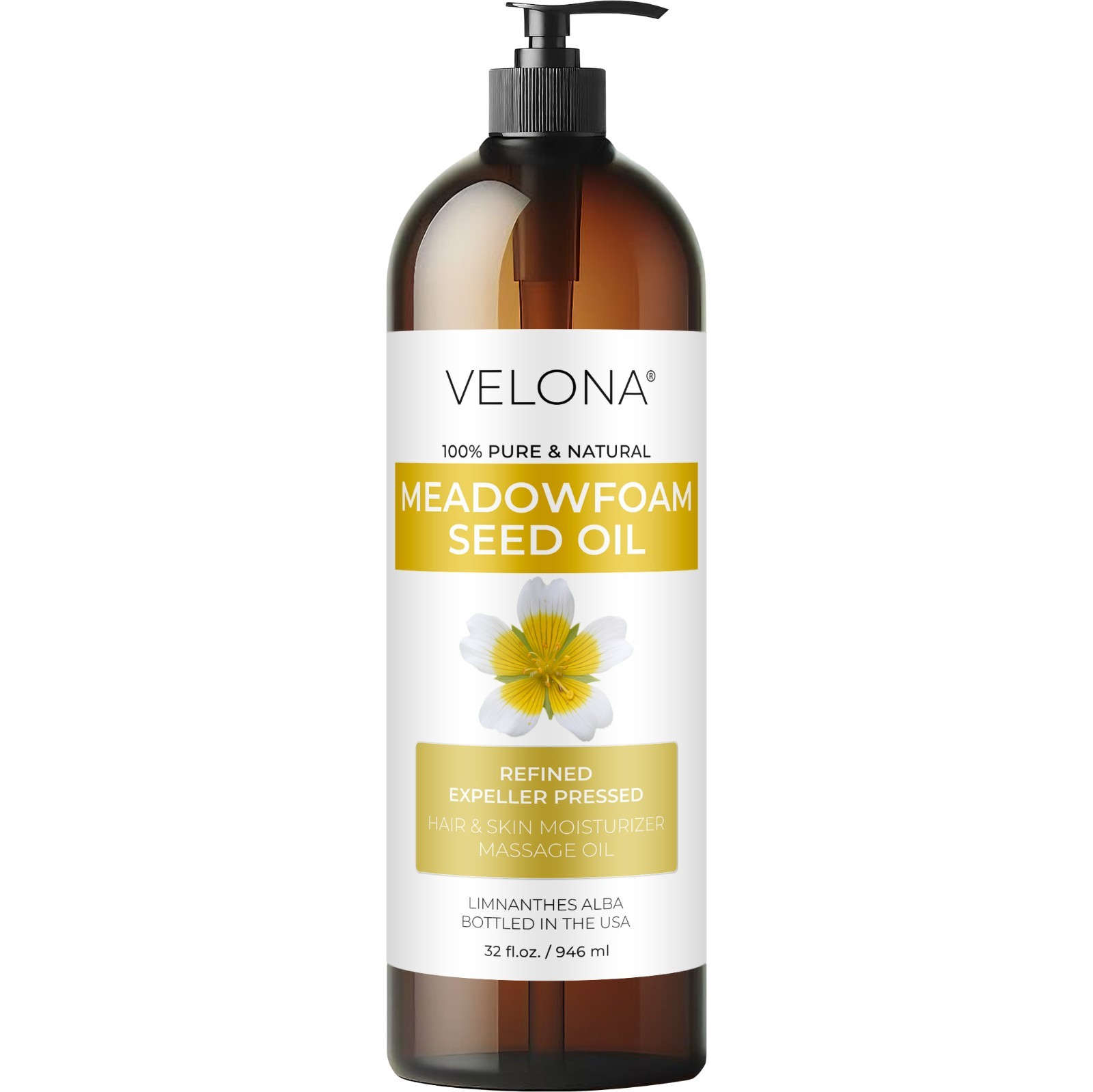 Meadowfoam Seed Oil By Velona 2oz-7lb Refined Expeller pressed Skin Hair Body