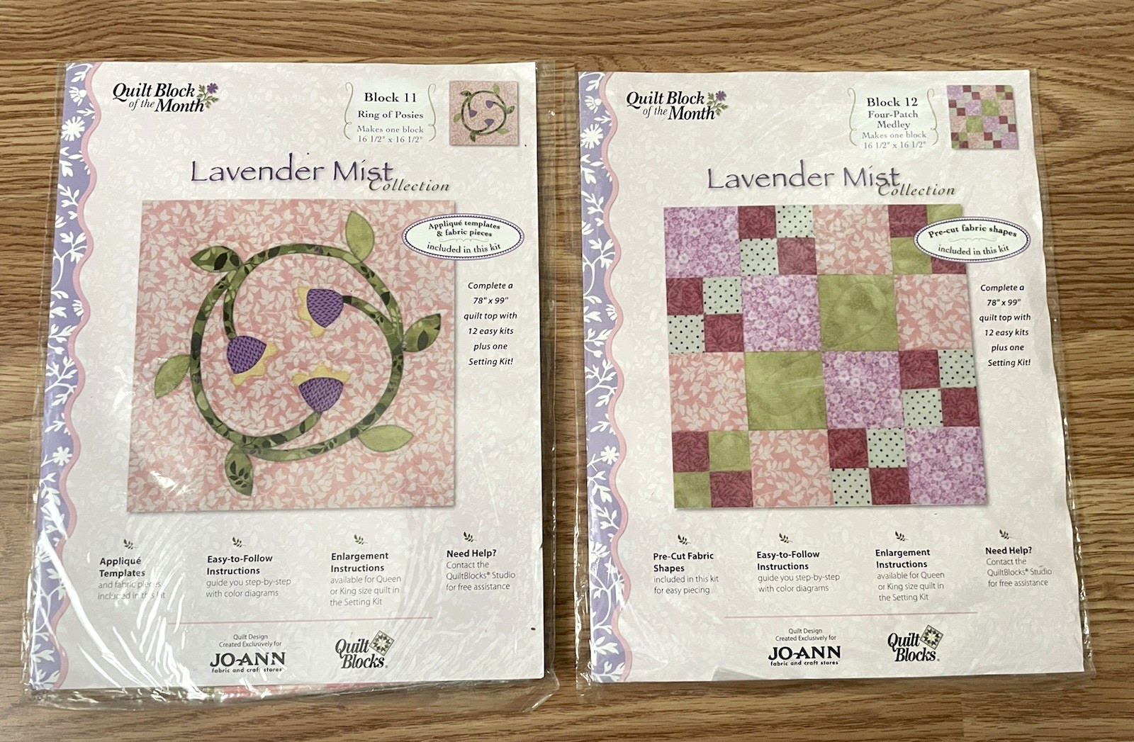 Jo Ann Simply My Style Block of the Month Lavender Mist 1-12 Kit Set New