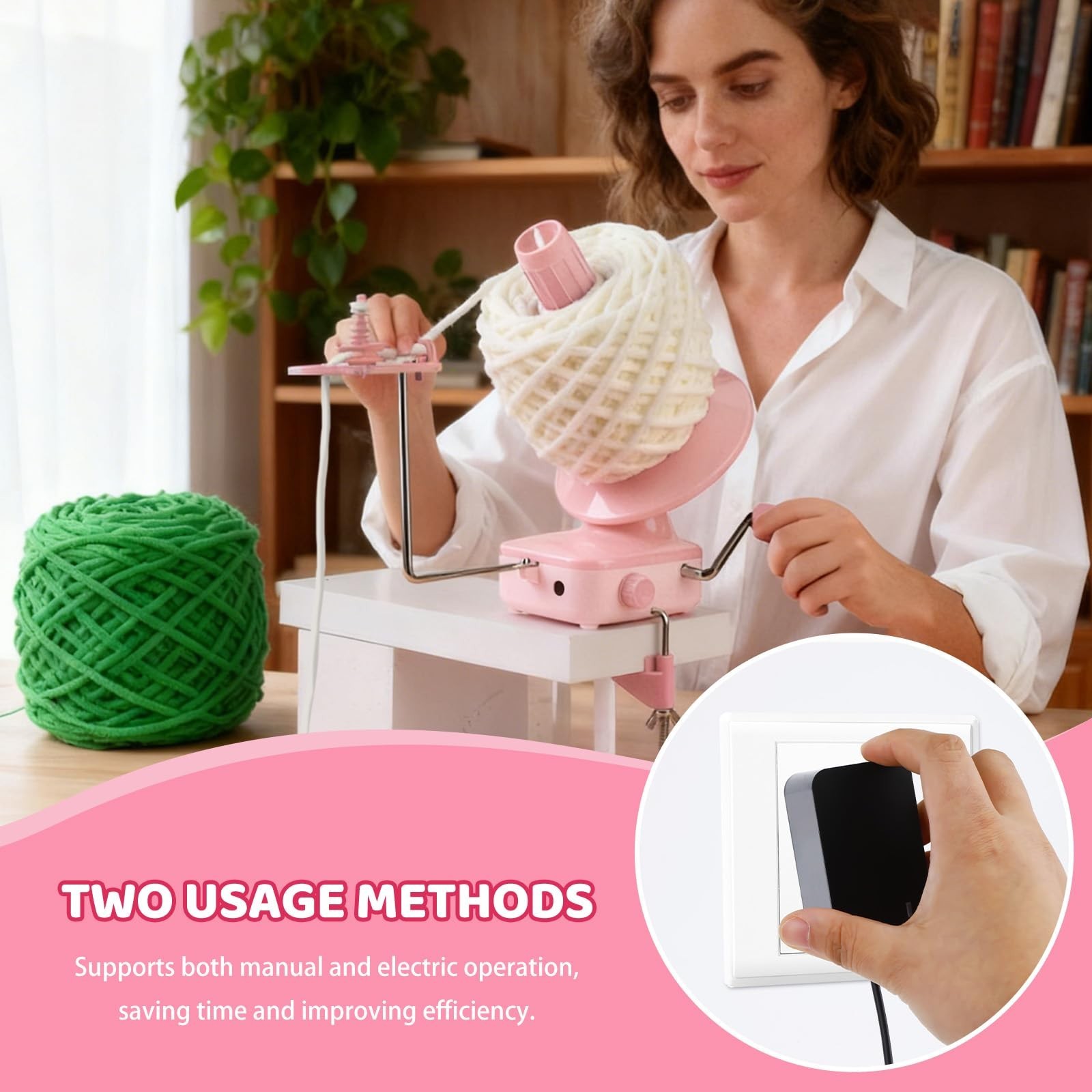 Electric Yarn Winder, Automatic Yarn Ball Winder for Crocheting, Compact Yarn…