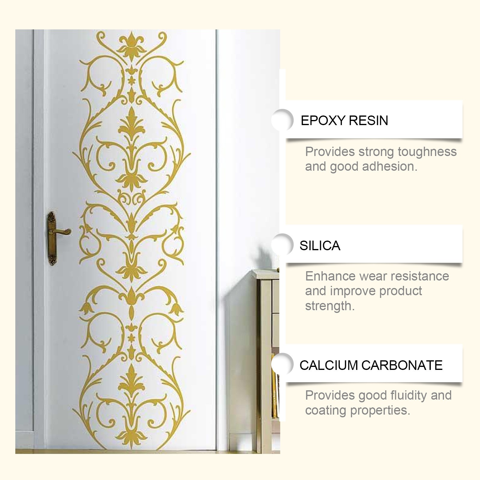 Weather Resistant Water based Gold Paint,Exterior Decoration Paint Fast Drying
