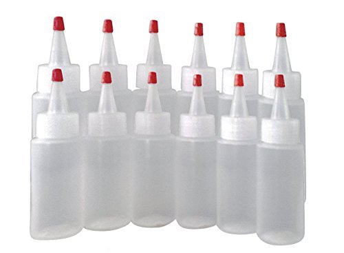 2 oz (60 ml) HDPE Plastic Bottles w/Yorker Dispensing Caps (Lot of 100)