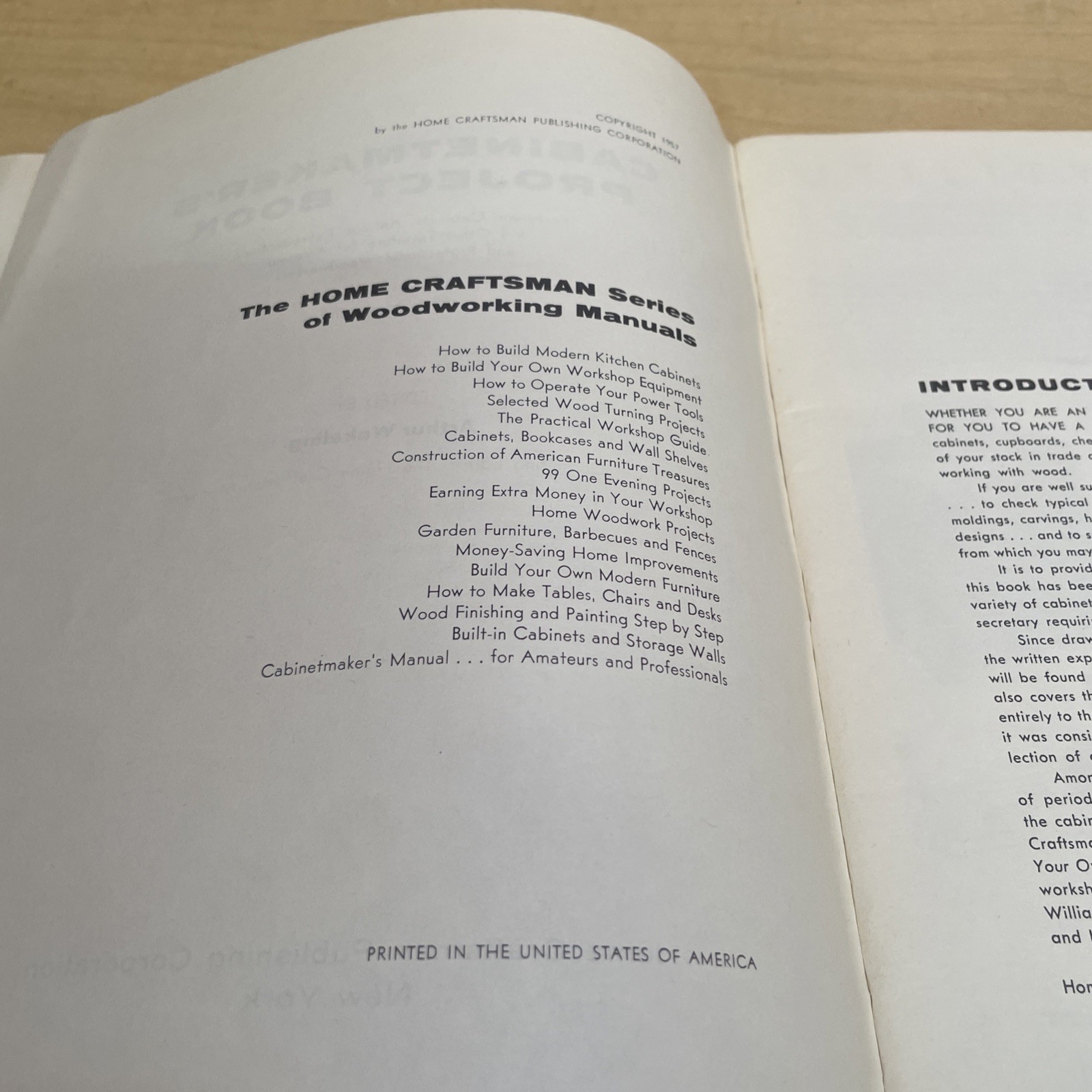 Vintage 1957 Cabinetmaker’s Project Book Arthur Wakeling Home Craftsman Pb