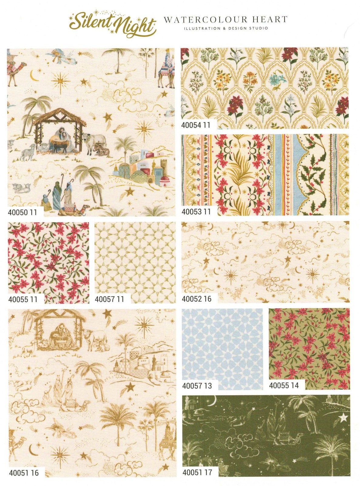 Moda SILENT NIGHT Charm Pack, 100% Cotton 5-inch Precut Fabric Squares (42 pcs)