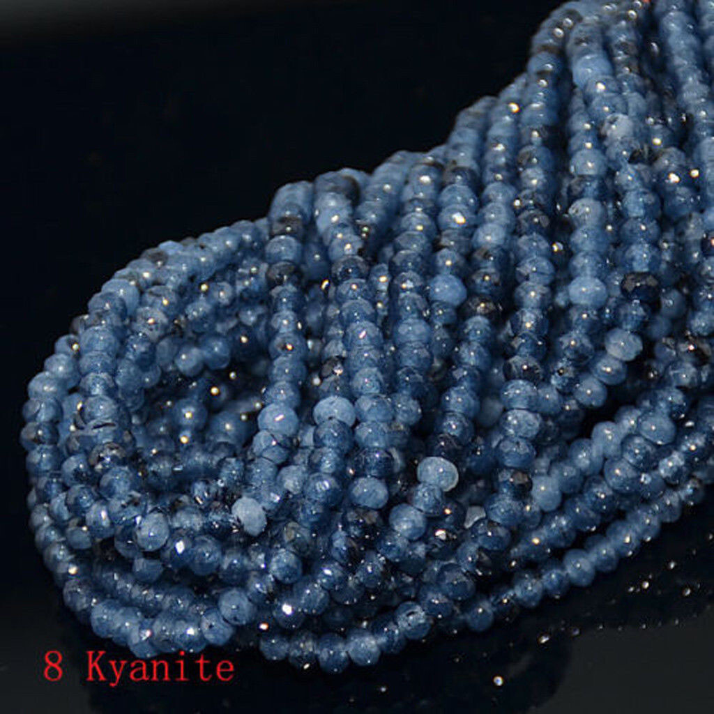 Faceted 2x4mm Natural Multicolor Gemstone Rondelle Loose Beads 15” Strand
