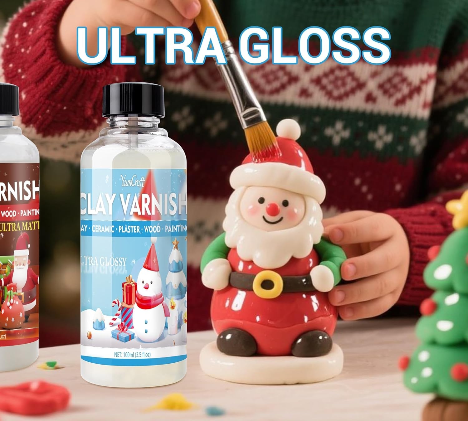 Air Dry Clay Glaze, Ultra Gloss and Matte Clay Varnish for Air Dry Clay/Polym…