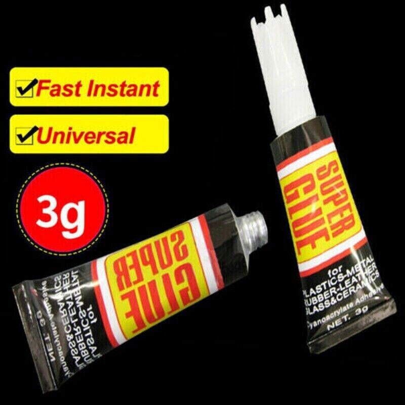 24 Pcs (3 Pack) Super Glue – ‘Cyanoacrylate Adhesive’ 3 Grams All Purpose Repair