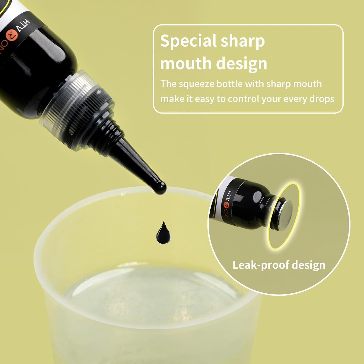 HTVRONT Black and White Resin Pigment Paste – 3.52Oz/100Ml Concentrated Opaque P