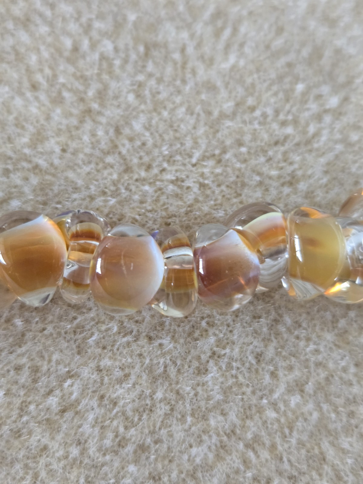 Unicorne Teardrop Glass Bead Strand, 9-10mm, #21112 Toffee, 26 Per Strand