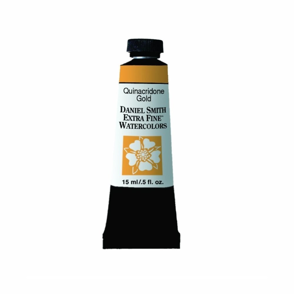 Extra Fine Watercolor Paint Tube 15ml – Quinacridone Gold, Vibrant Color, Artist