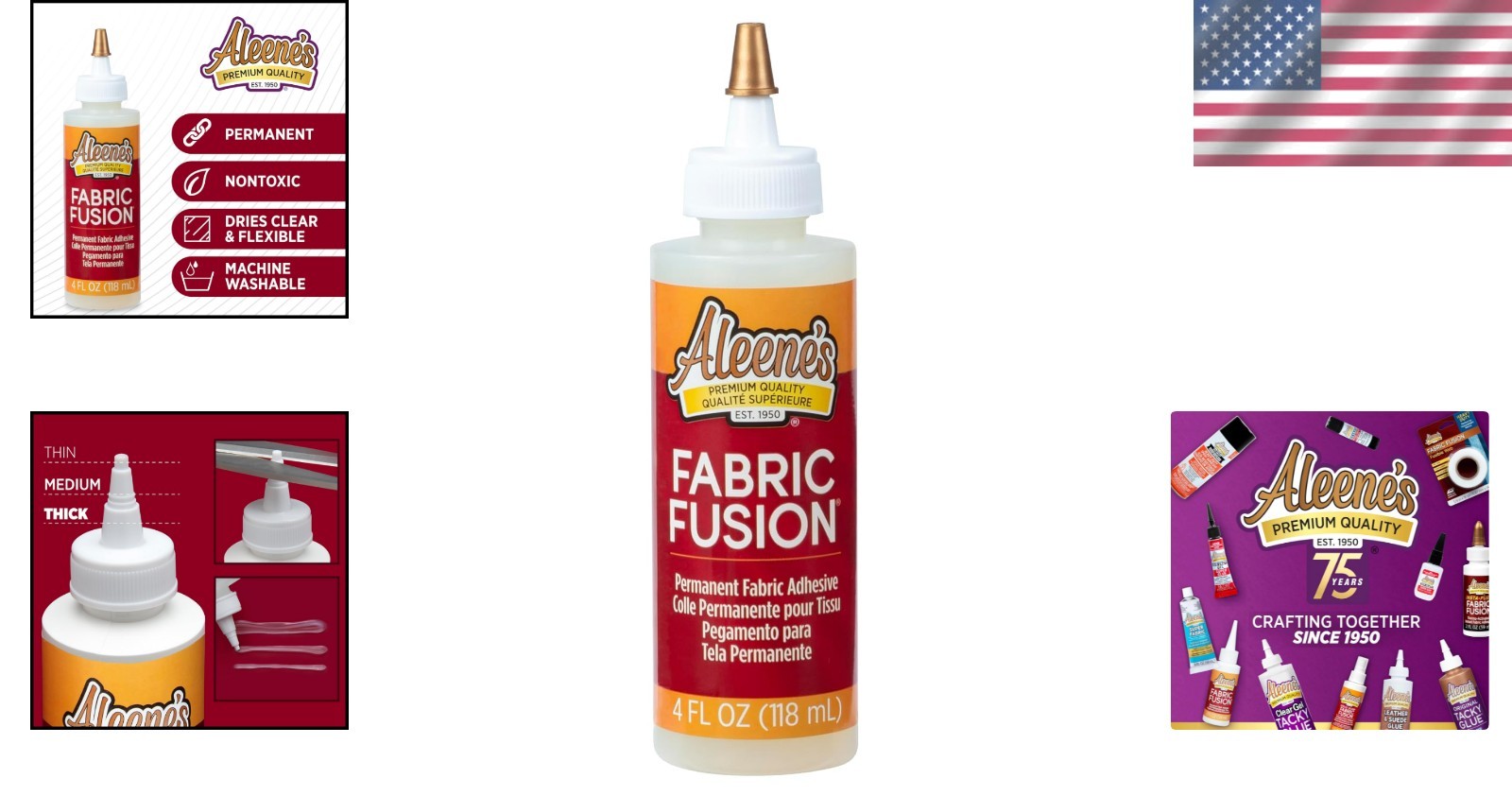Durable Fabric Fusion Glue 4 oz – Ideal for Hems, Patches, and Creative Projects