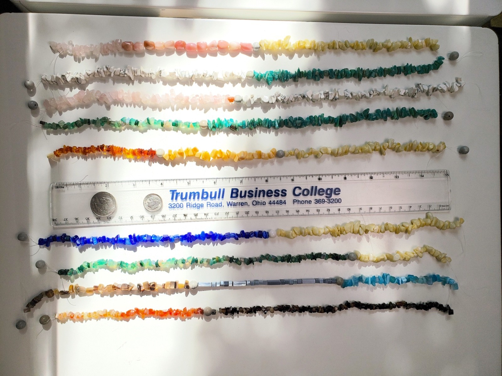 Destash beads stone chips, actual beads shown, 15″ strands, jewelry-making craft