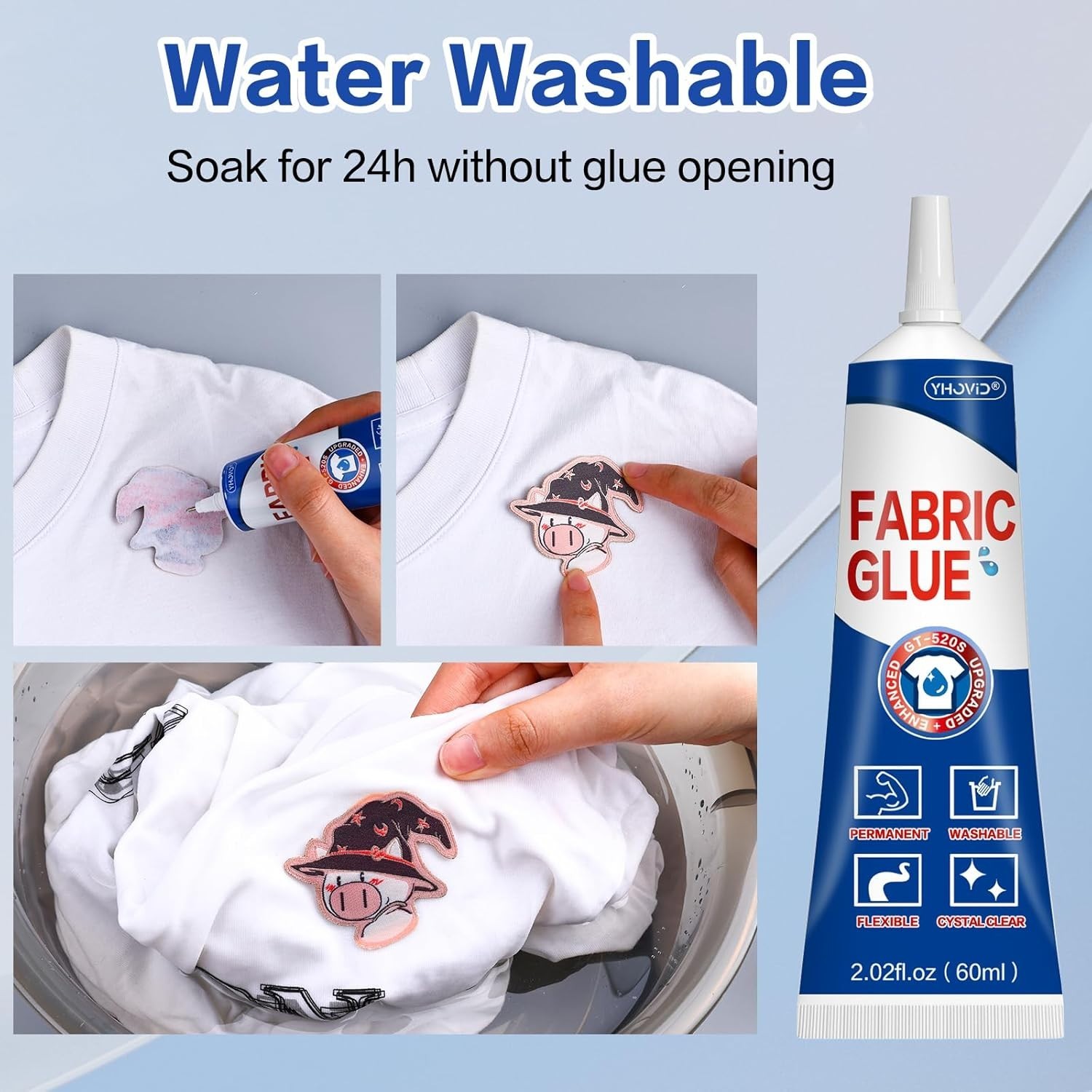 Fabric Glue Mighty Mend it Fabric Glue Permanent Clear Washable Clothing Glue