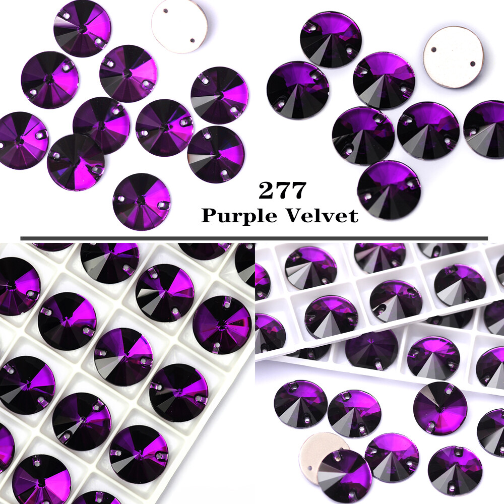 3200 Colorful Rivoli round shape crystal glass sew on rhinestone Sewing Beads