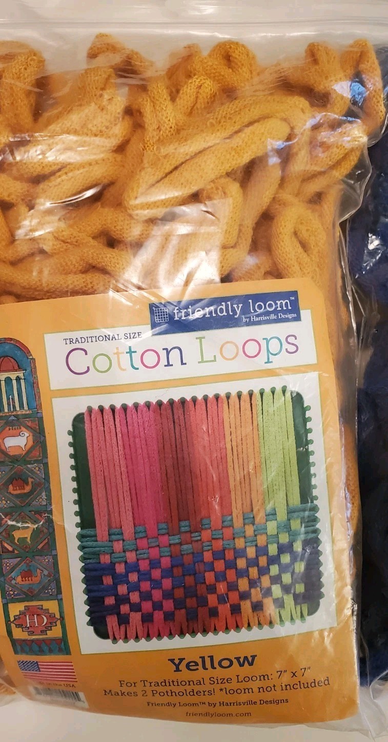 Friendly Loom Harrisville Designs Cotton Loops 7″ Lot of 7 Colors 500+ pieces