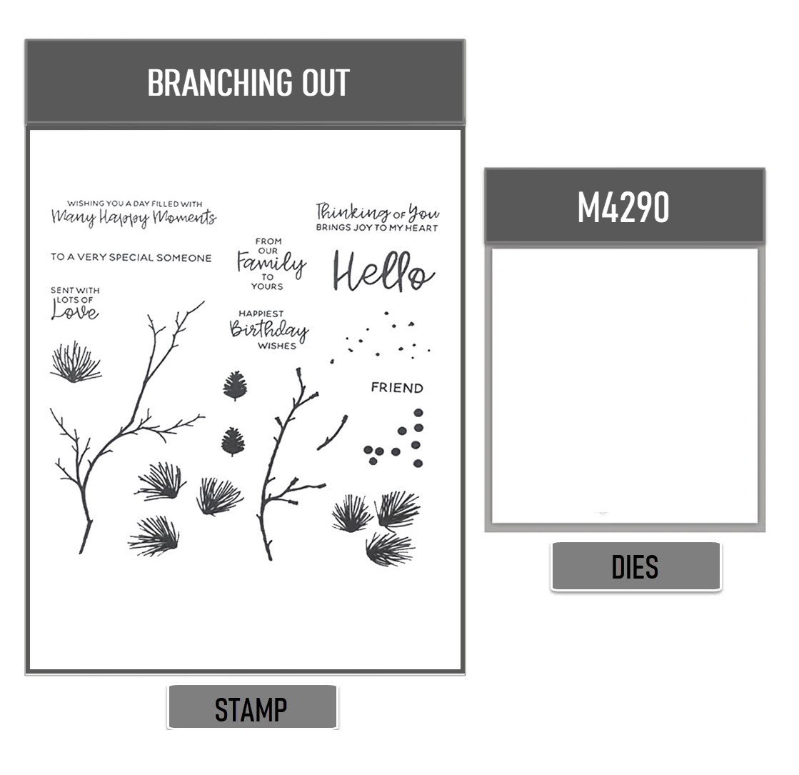 BRANCHING OUT Clear Stamps Set Metal Cutting Dies Scrapbooking DIY Handmade