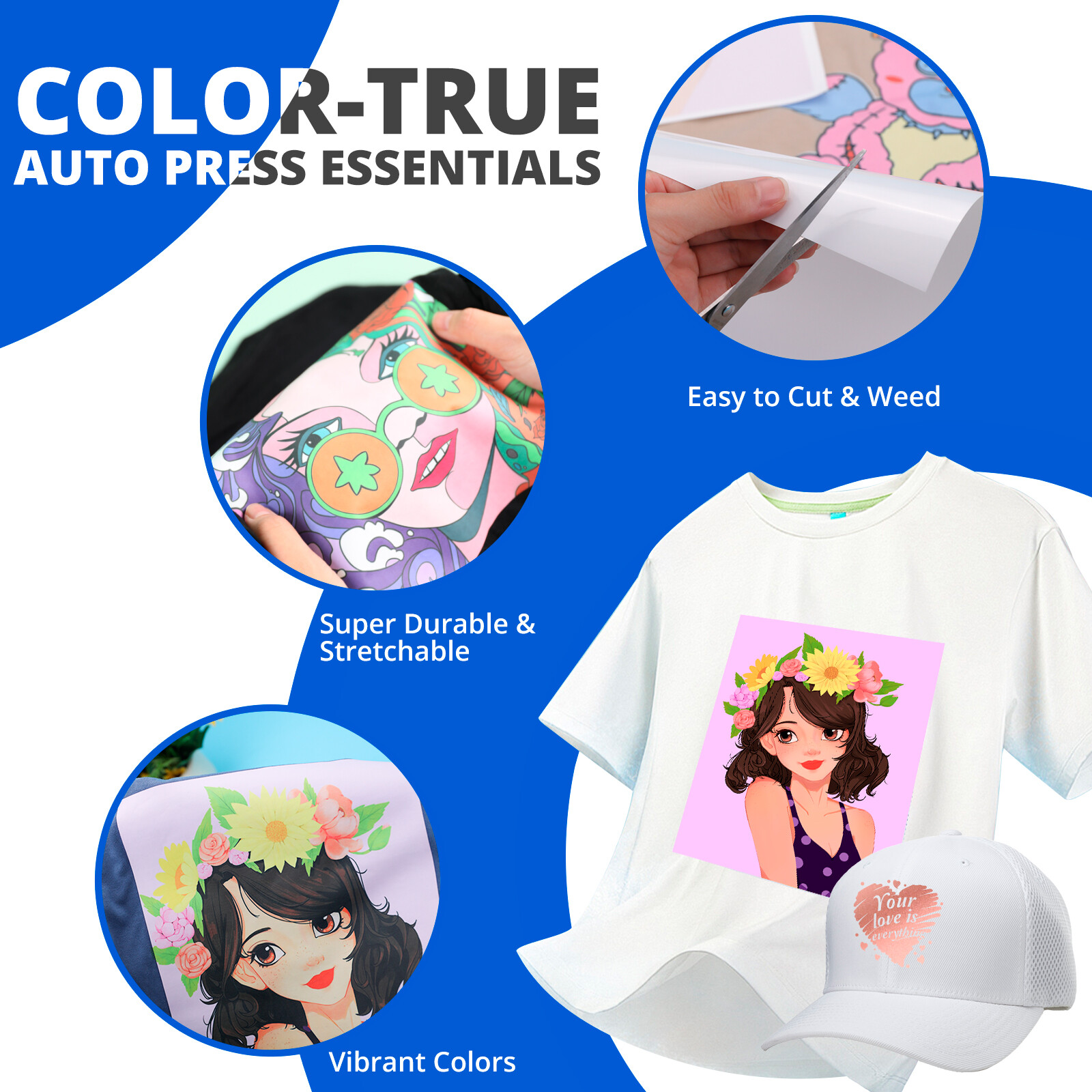 HTVRONT Auto Heat Press 2 15x15in Sublimation Transfer Printer+Accessories Kit