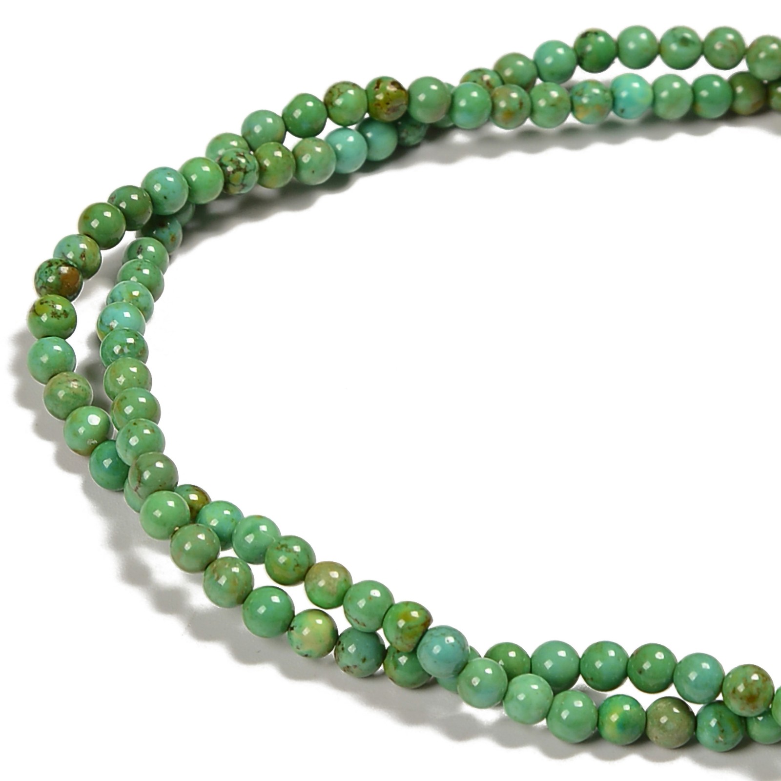 Dark Green Turquoise Smooth Round Beads Size 4mm 6mm 8mm 10mm 15.5” Strand