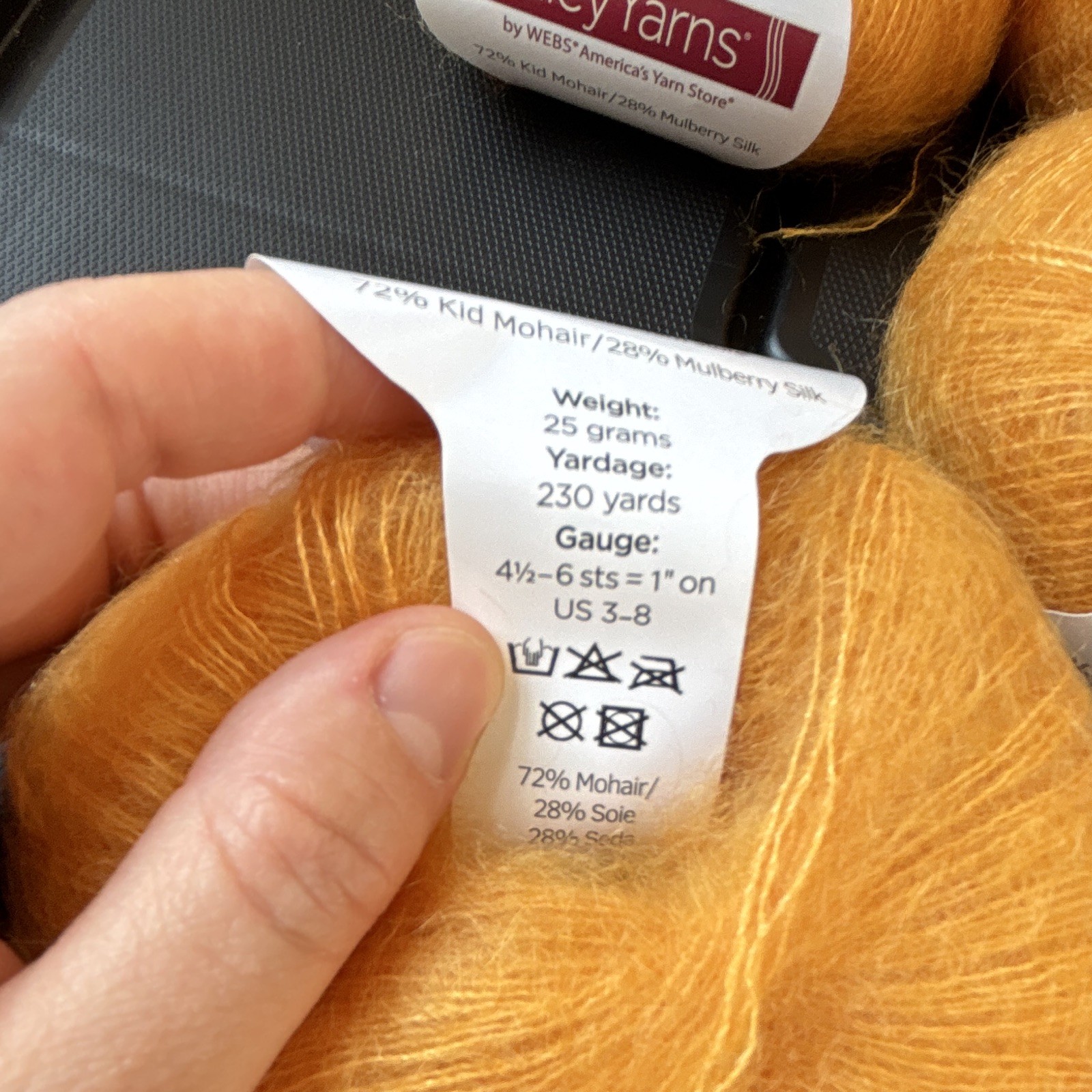Valley Yarns Southampton 037 Orange Kid Mohair/Mulberry Silk Lace