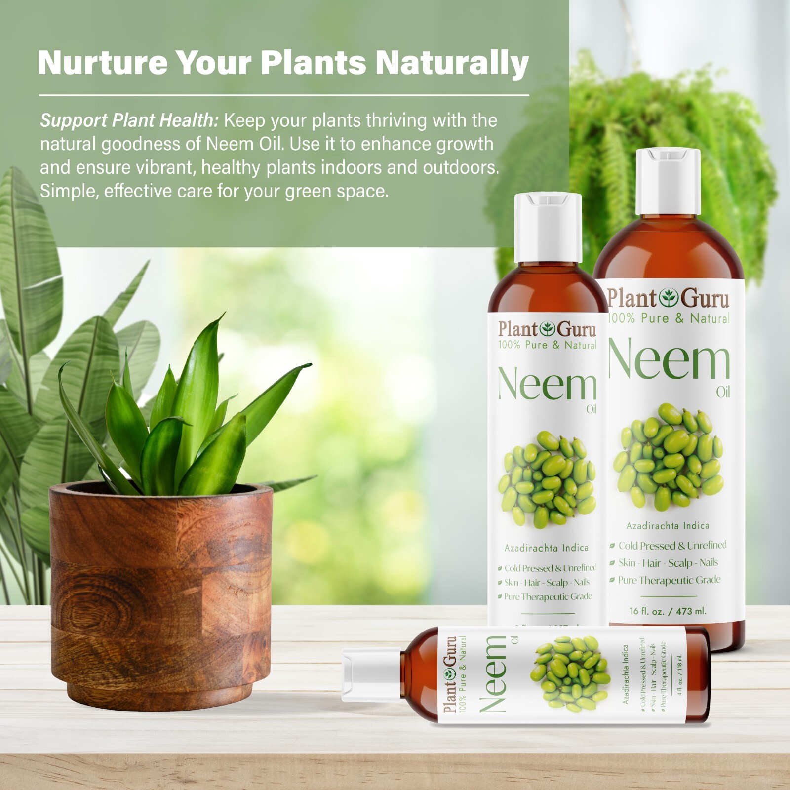 Neem Oil 4 oz. Cold Pressed 100% Pure Natural Unrefined Virgin