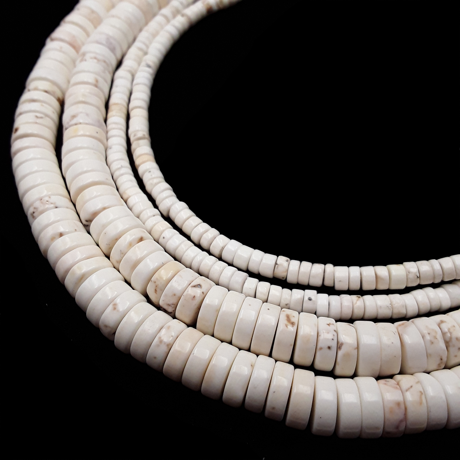 White Turquoise Heishi Discs Beads 2x3mm 2x4mm 3x6mm 3x8mm 3x10mm 15.5″ Strand