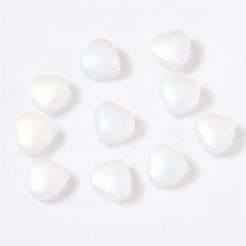 100Pcs Pink Glass Lampwork Heart Spacer Beads 6mm Choose Color DIY Crafting
