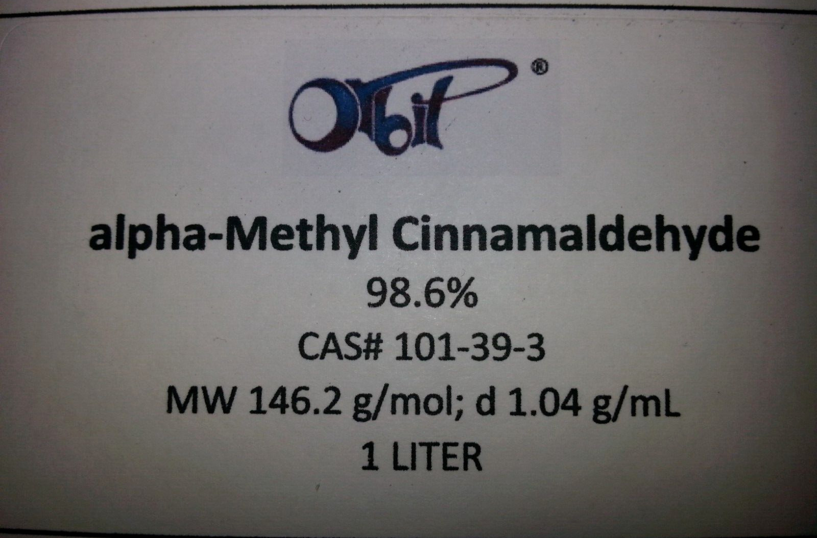 alpha-Methyl Cinnamaldehyde 1 LITER [CAS# 101-39-3] Cinnamic Aldehyde Cyprinal