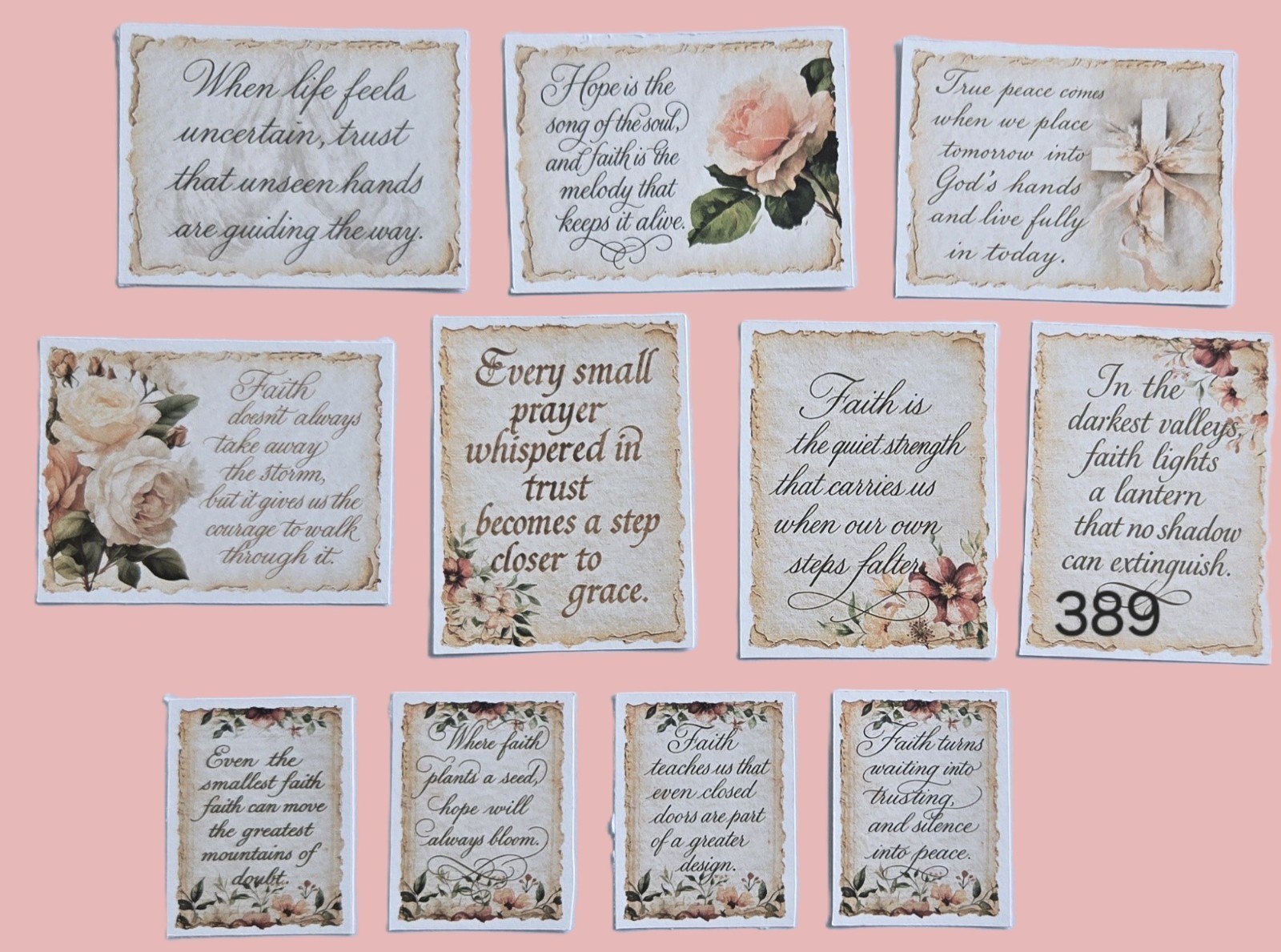 Journal Cards Inspiration Encouragement Scrapbooks Ephemera #389