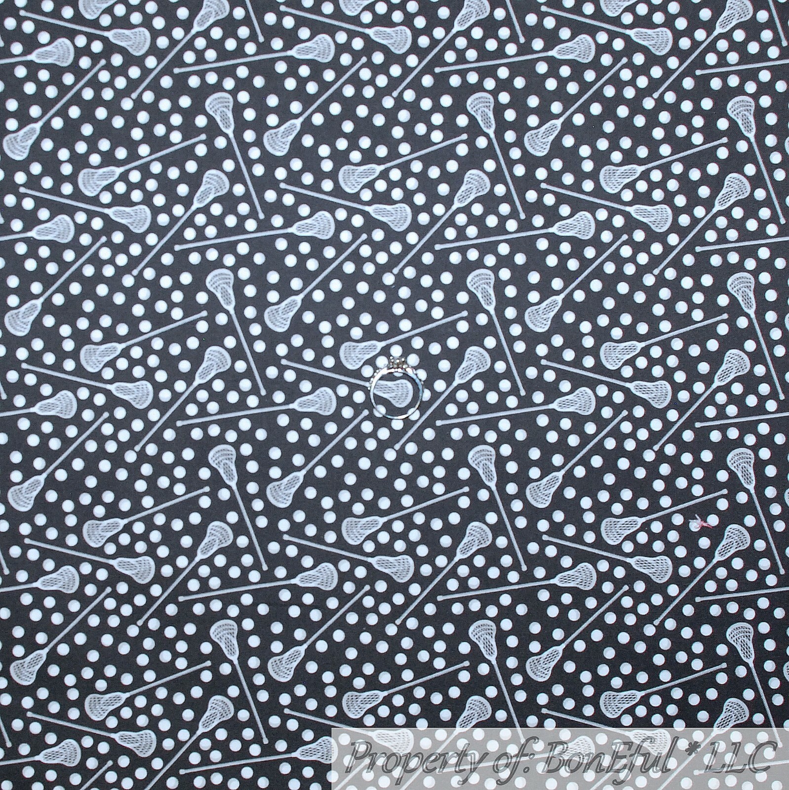 BonEful Fabric FQ Cotton Quilt Black Dark Night Blue Sky White Star Space Zodiac