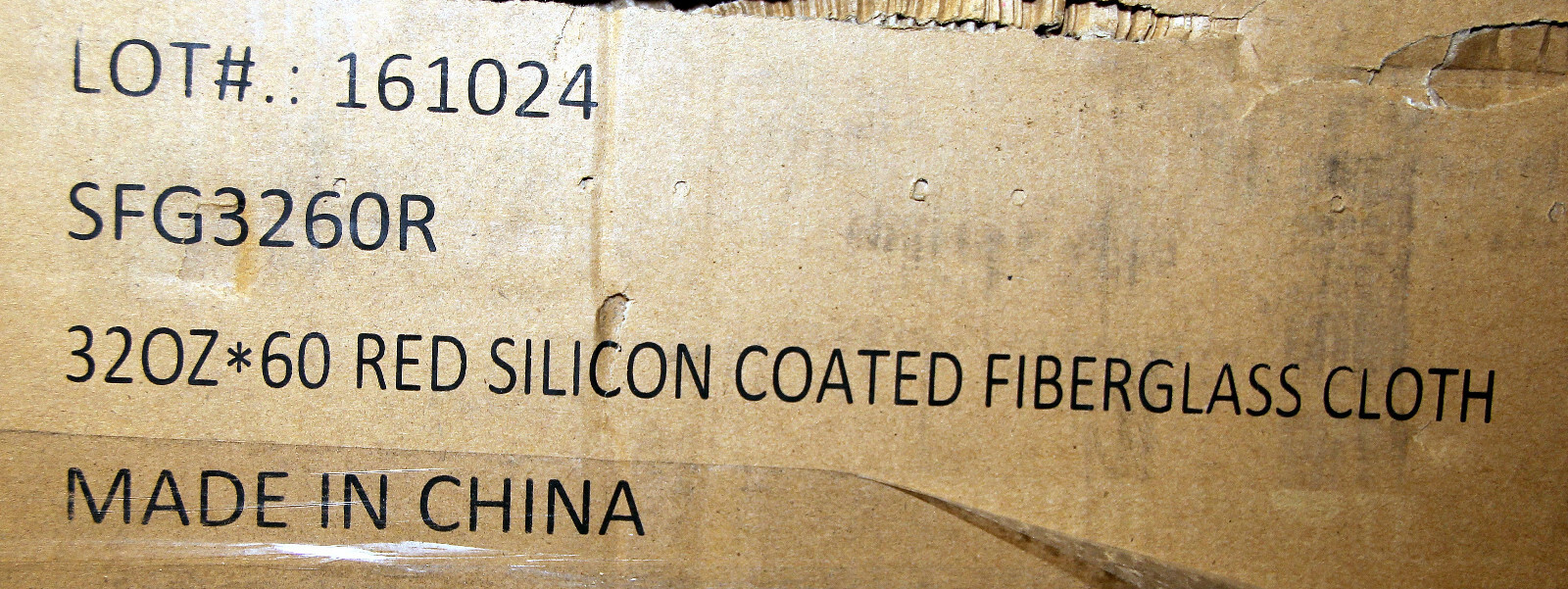 Red Silicone coated 32oz fiberglass fabric 60″x12″