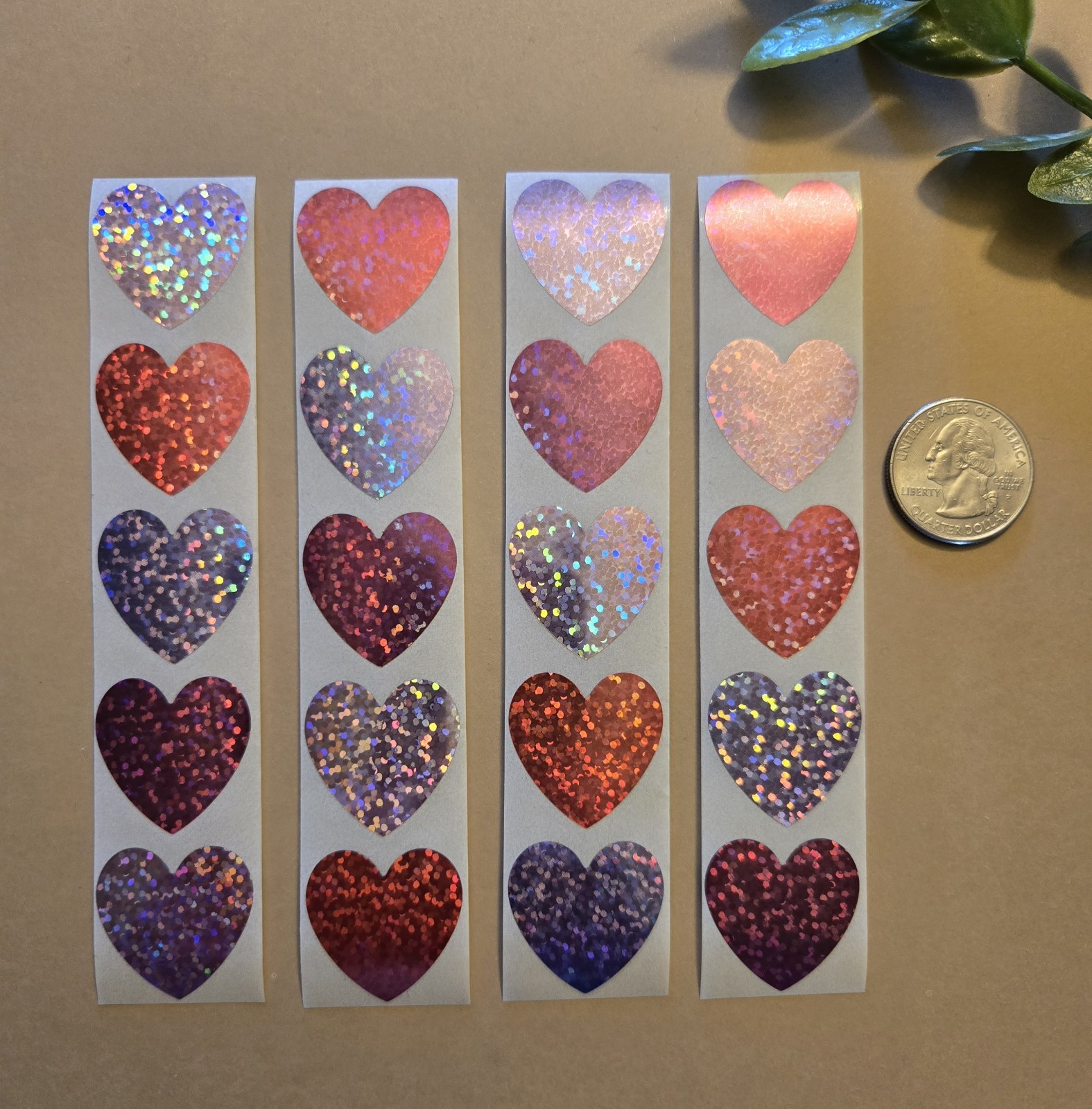 20 Beautiful Heart Stickers/Valentines Heart Stickers/Heart Shaped Stickers/Love