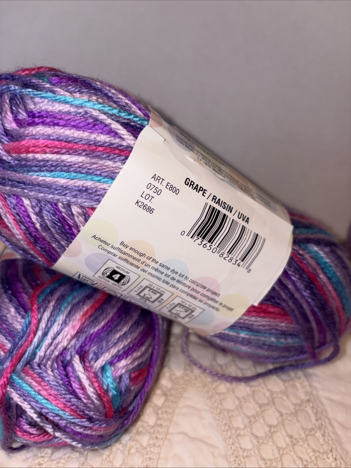 Red Heart Gumdrop Grape See Description 9 Skeins