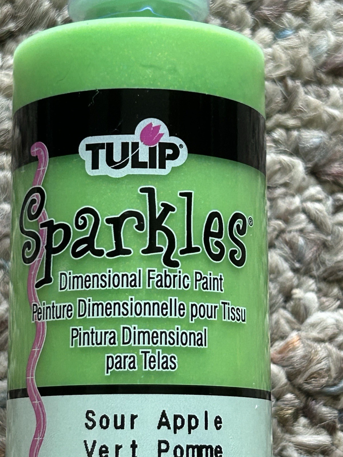 Tulip Puff Puffy Paint Sparkles Sour Apple Green Fabric Paint 4 fl oz New Sealed